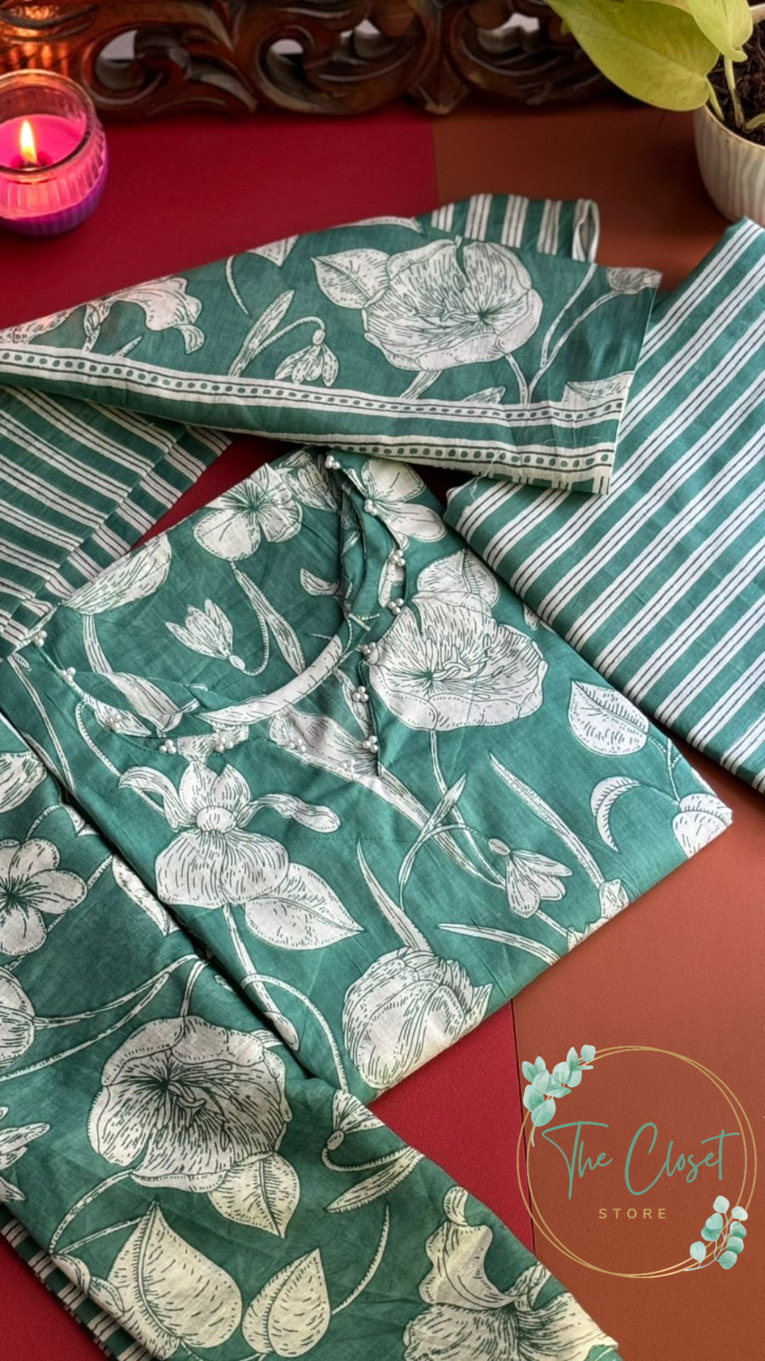 Sukoon Green Suit Set (PRE BOOK OFFER )