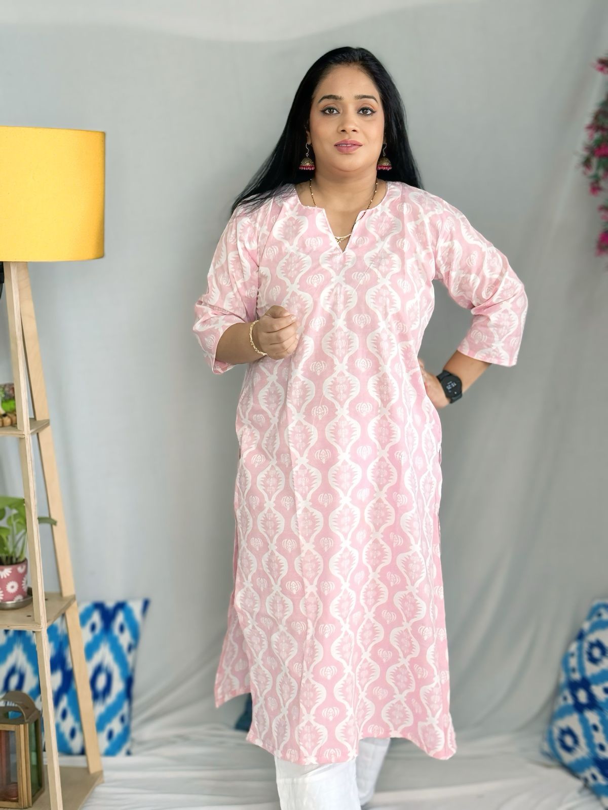 Pink Daily wear Cotton Kurta (COMBO)