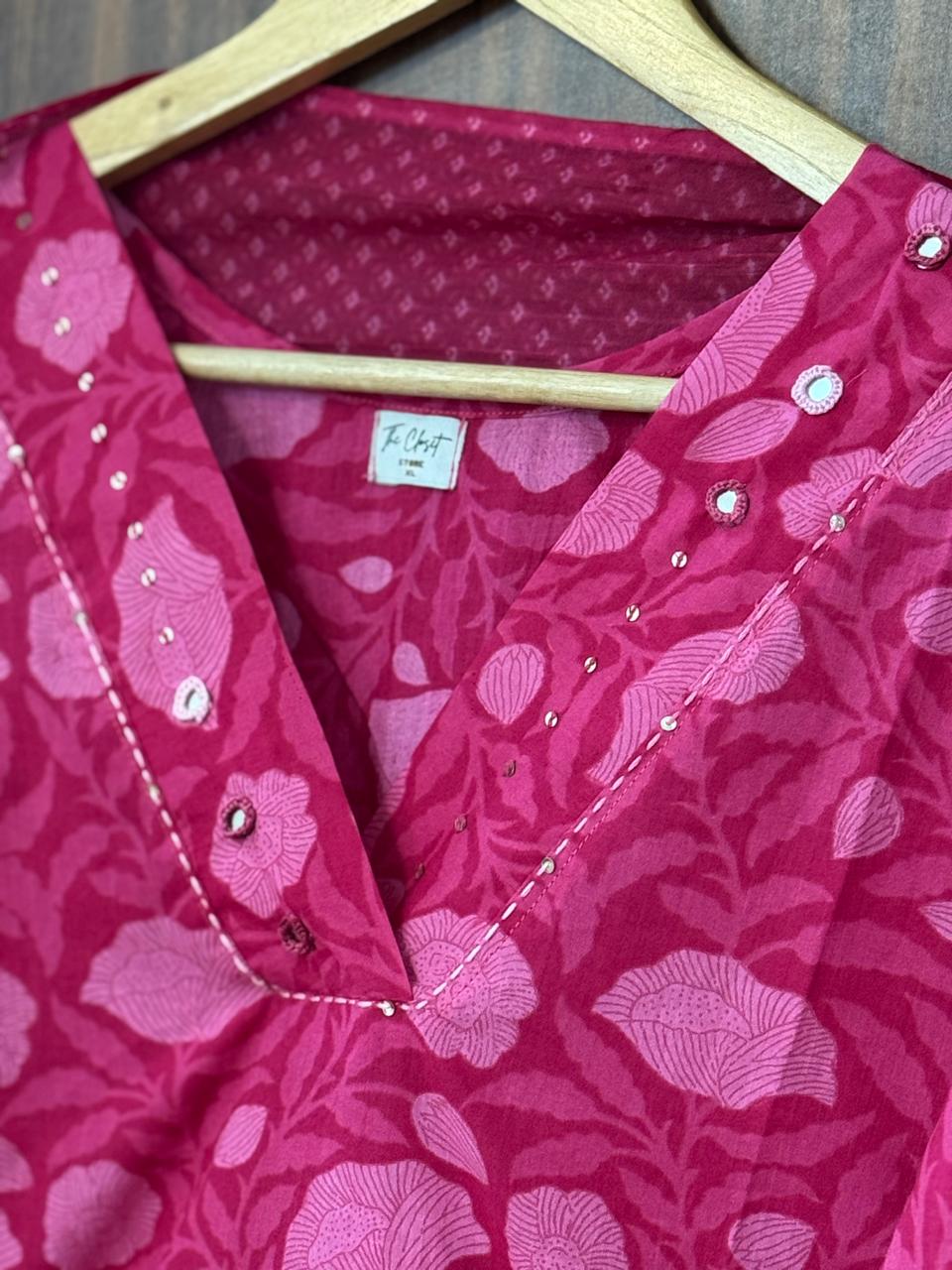 Gulabi Cotton Embroidered Suit Set (PRE -BOOK)