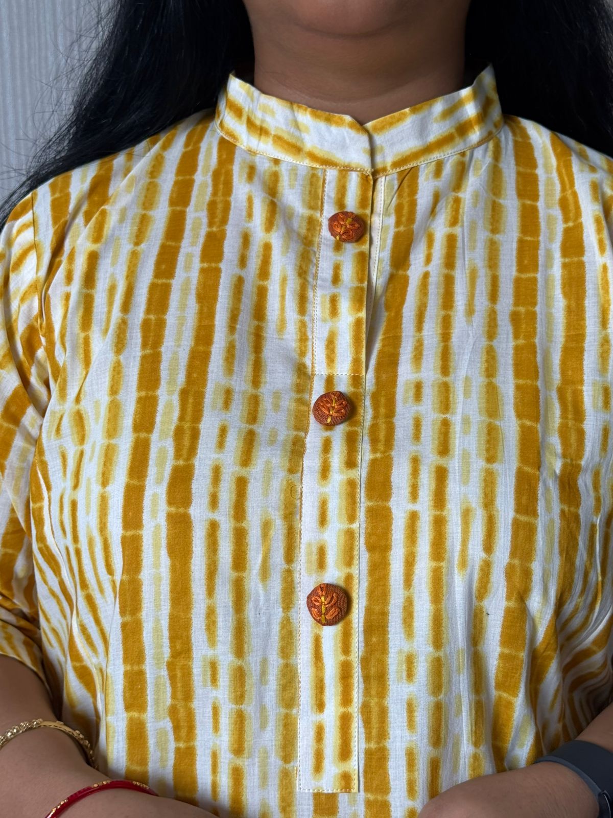 Rozana Mustard Kurta