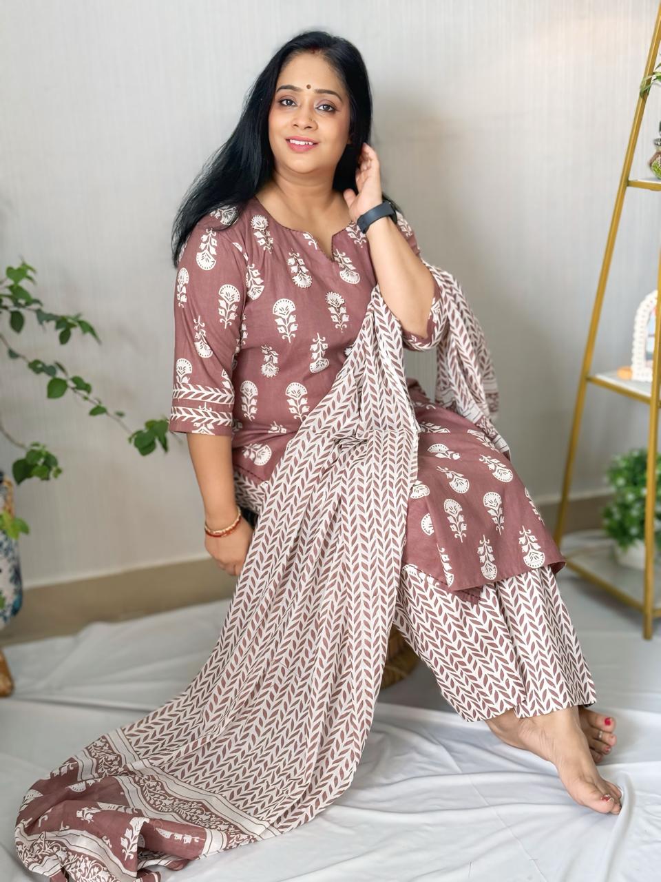 Aaram Brown Suit Set (PREBOOK OFFER )