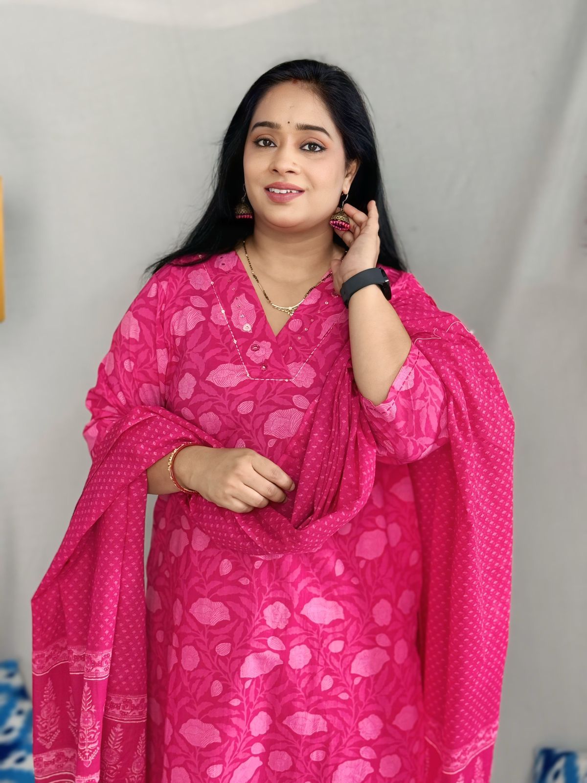 Gulabi Cotton Embroidered Suit Set