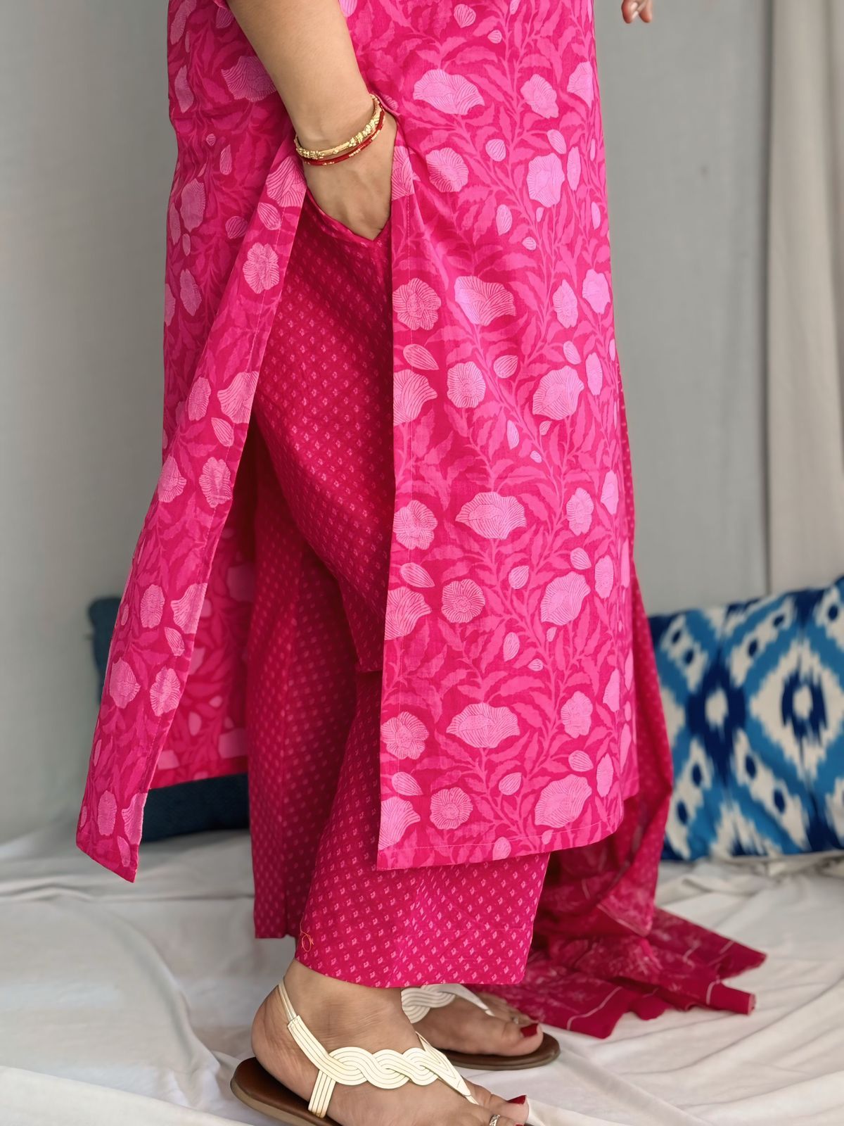 Gulabi Cotton Embroidered Suit Set