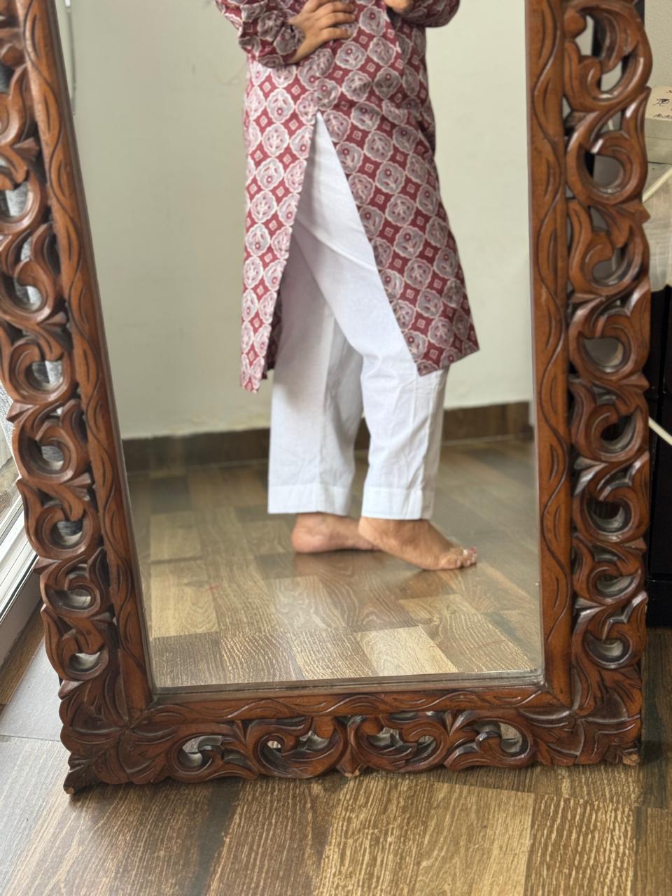 Ajrakh Mirror Work Kurta