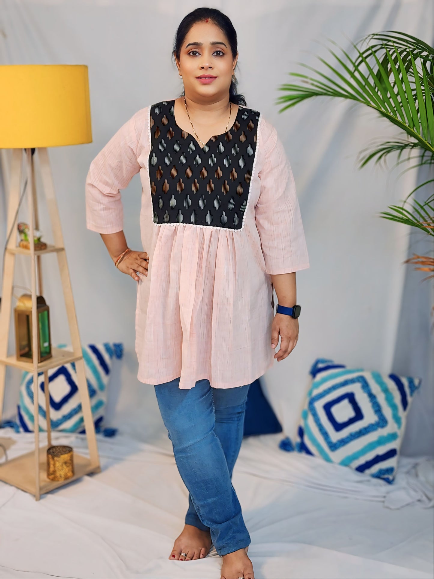 Mahika Khadi Peplum Short Kurti