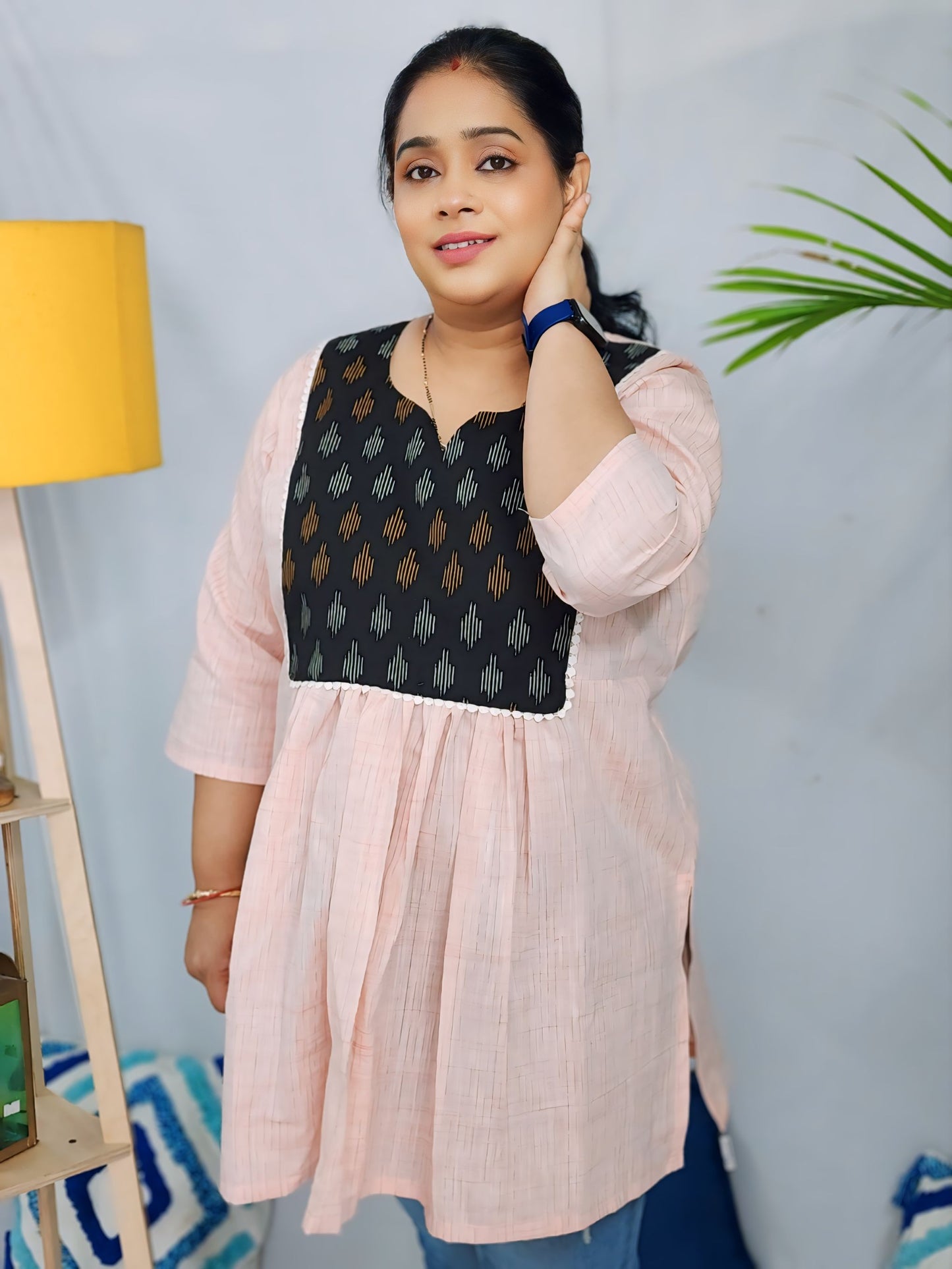 Mahika Khadi Peplum Short Kurti