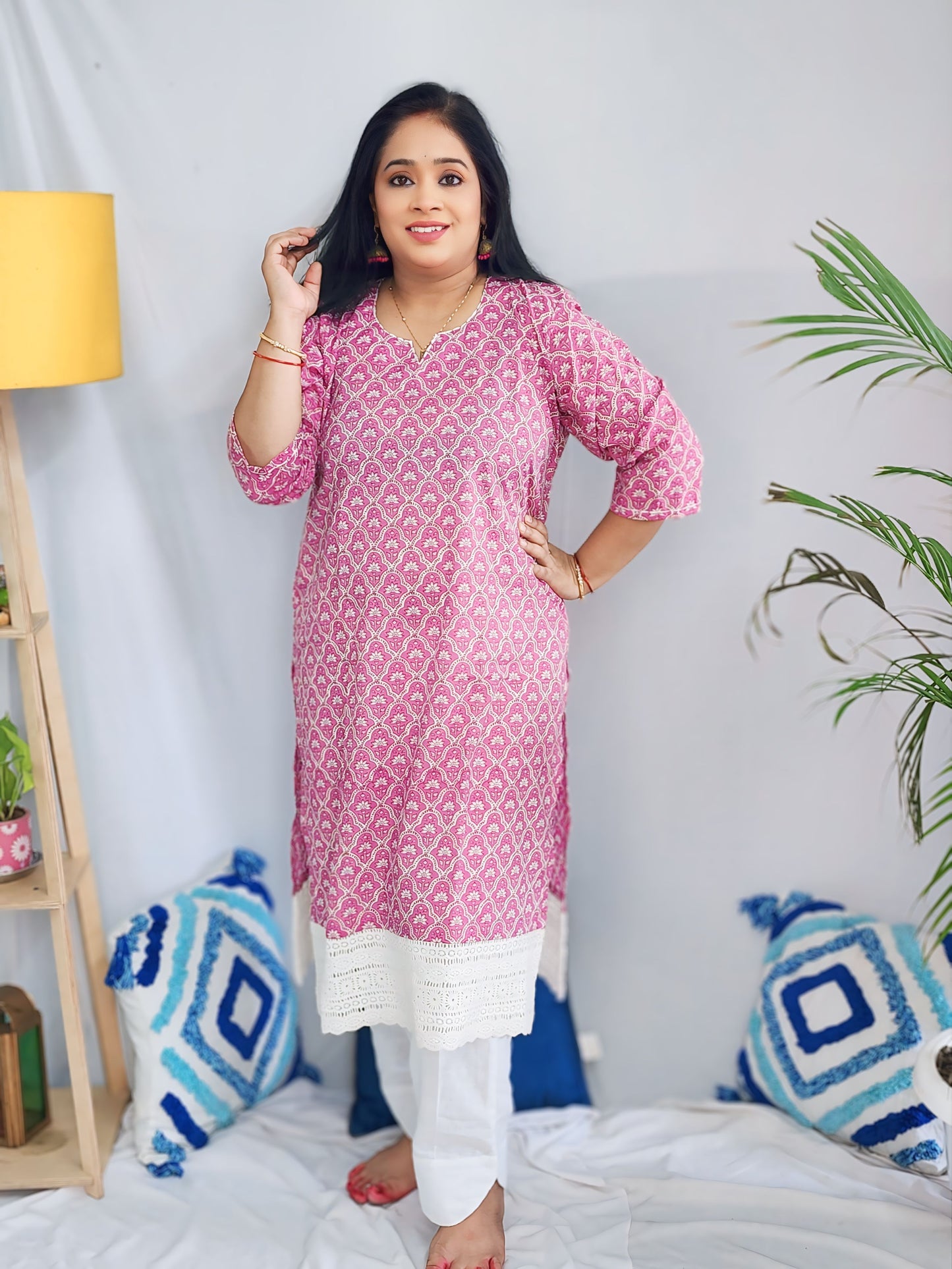 Pretty Pink Daily Essential Kurta