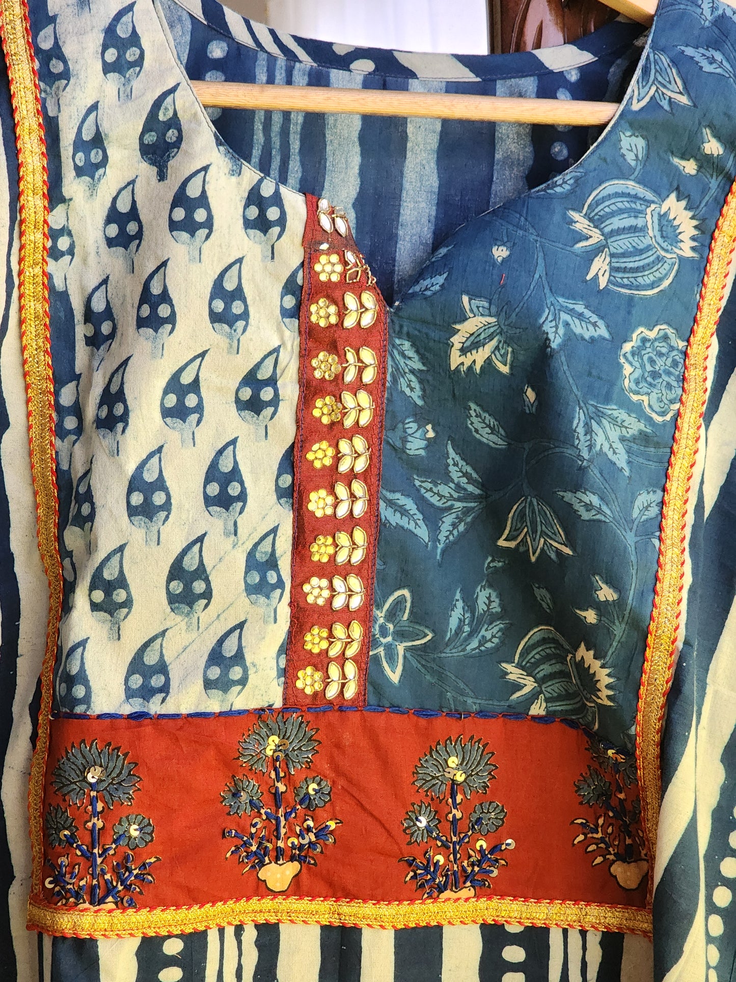 Indigo Patch Handcrafted Kurta