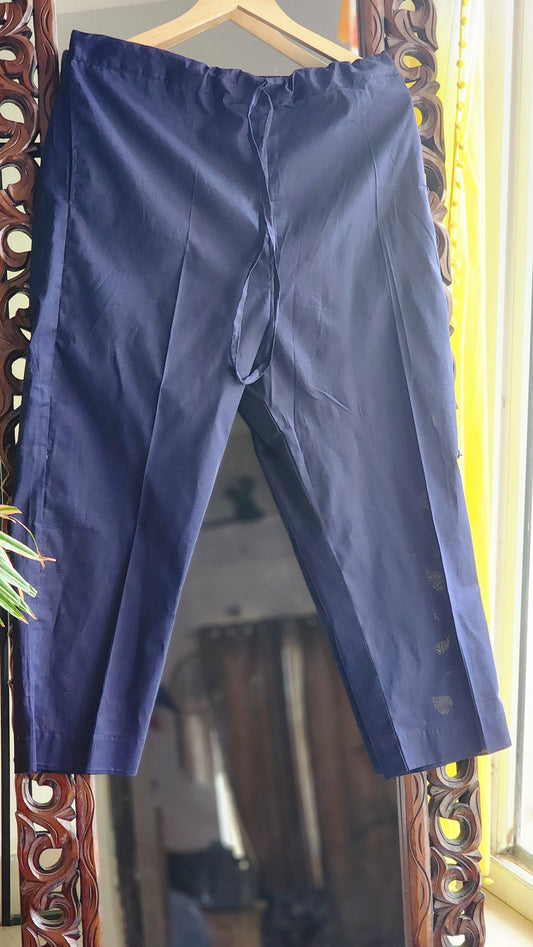 Daily Essential Cotton Pant: Navy Blue Long Asan