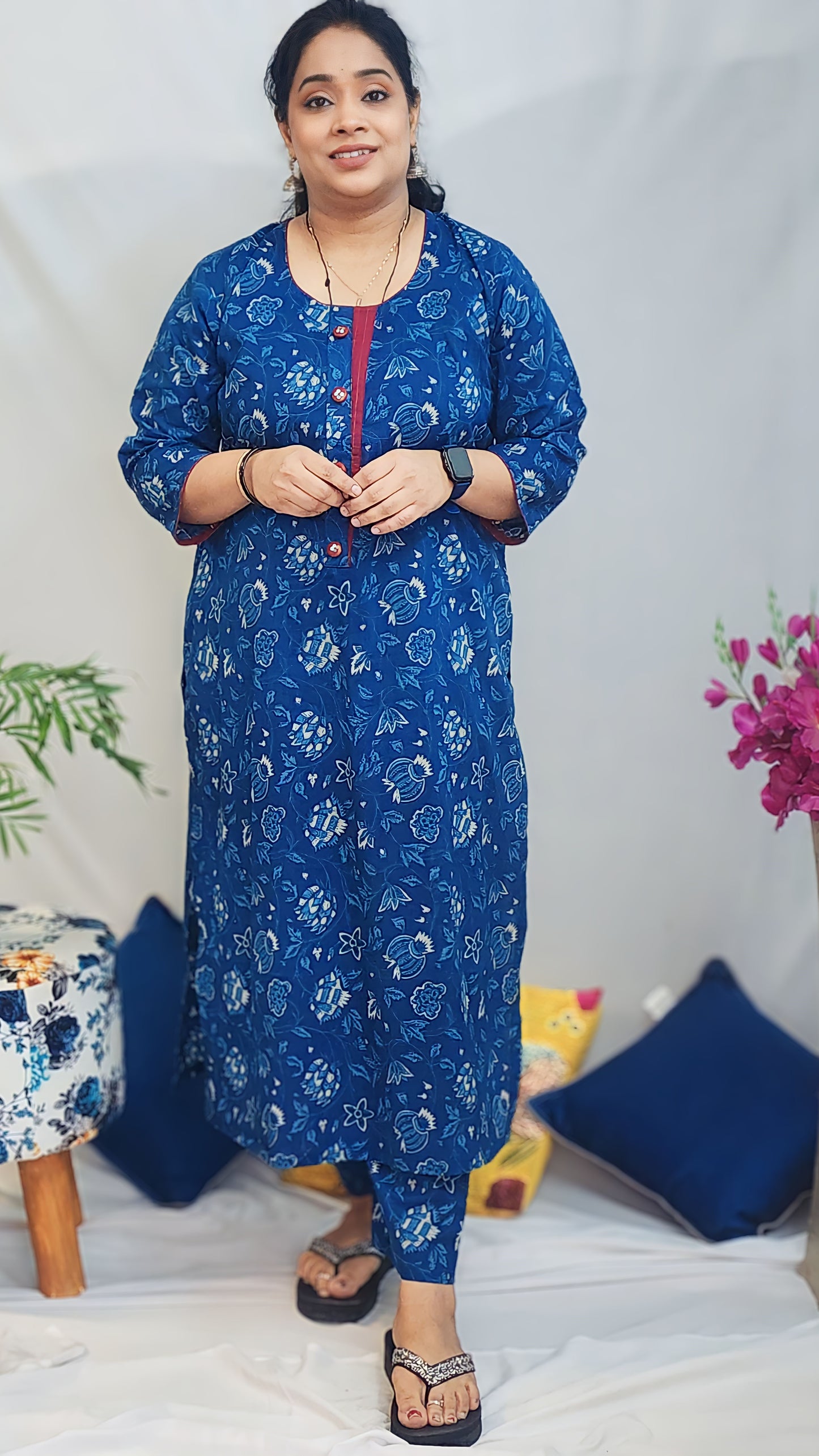 Indigo Coord Kurta Pant Set