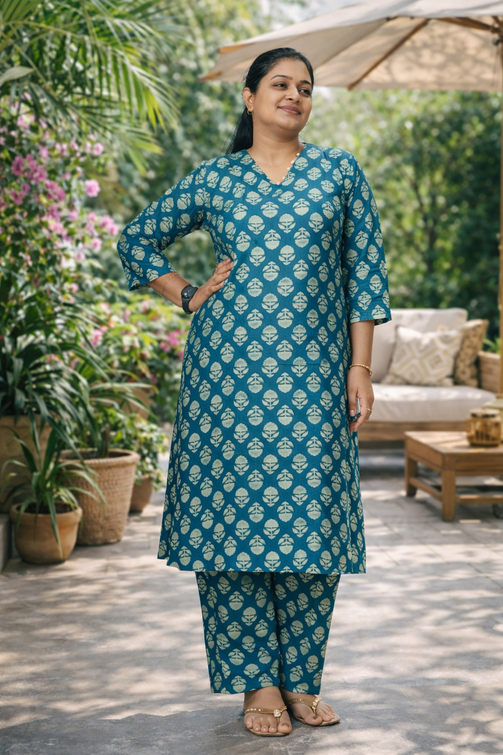 Daily Pehnawa Blue Kurta Pant Set