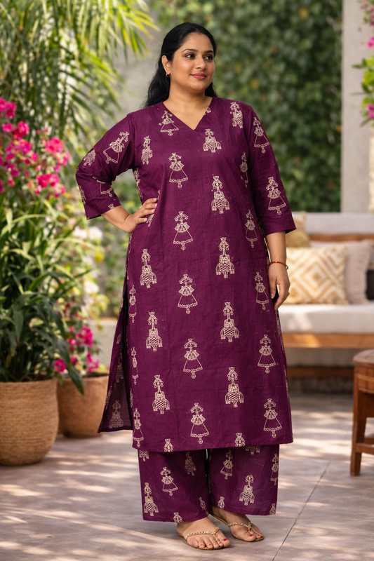 Daily Pehnawa Purple Palazzo Set