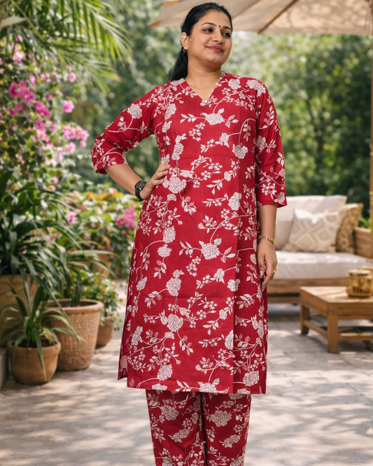 Daily Pehnawa Red Kurt Set