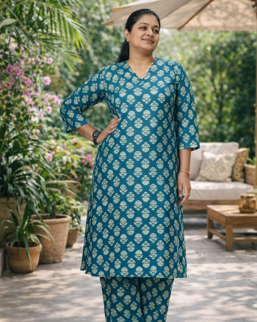 Daily Pehnawa Blue Kurta Pant Set