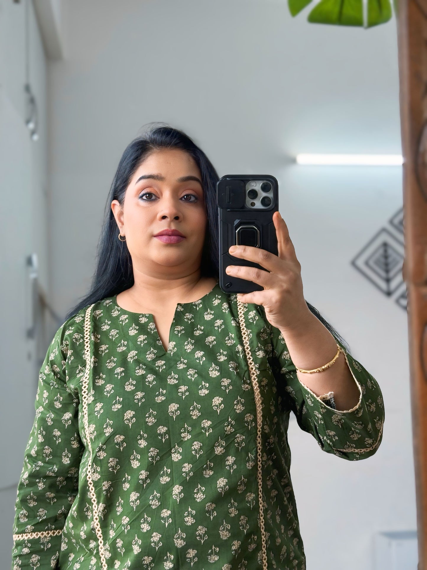 Mehndi Green Kali cut Kurta