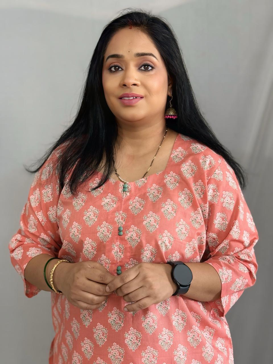 Peachy Nazaakat Summer Cotton Kurta