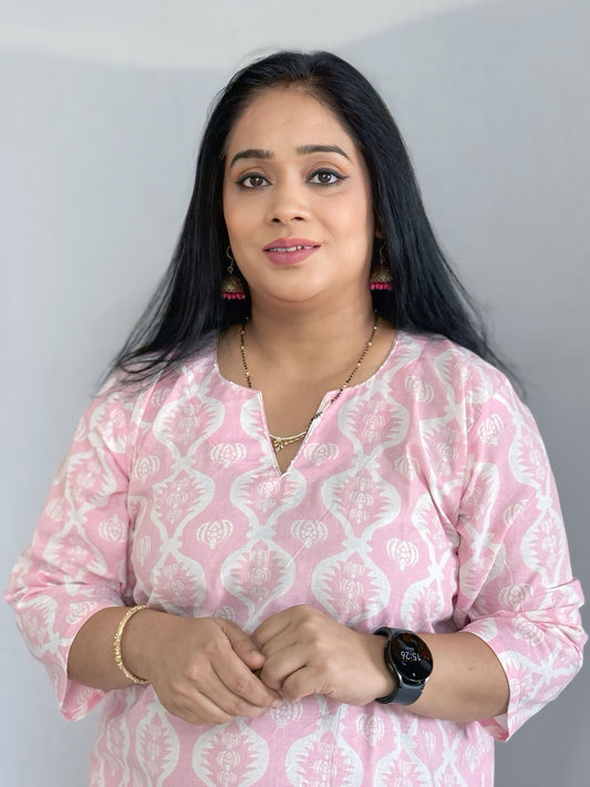 Pink Daily wear Cotton Kurta (COMBO)