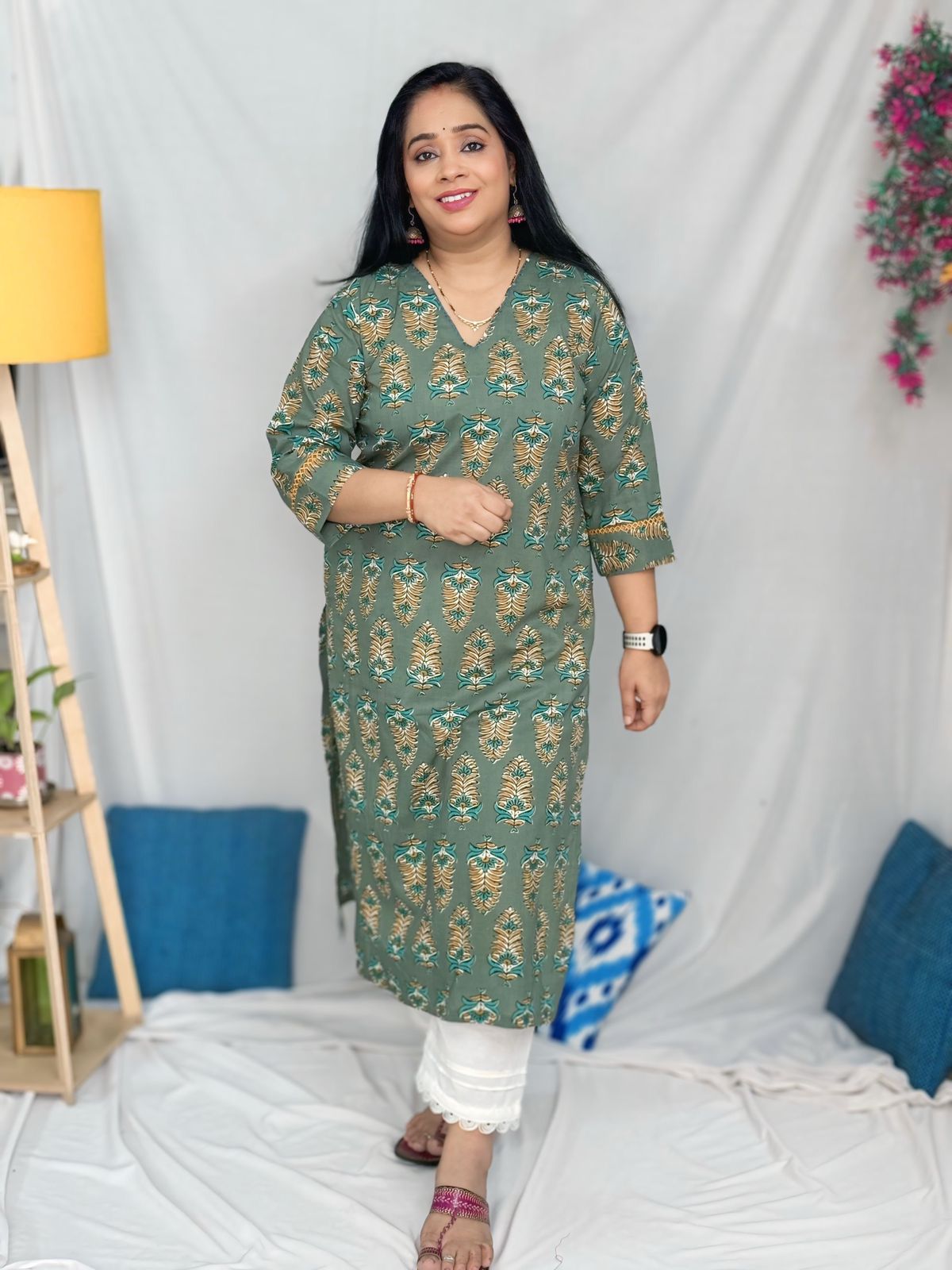 Ajrakh Straight Cut Kurta