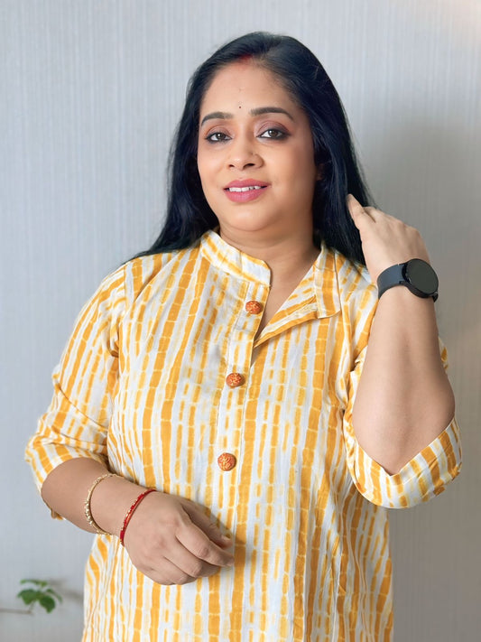 Rozana Mustard Kurta