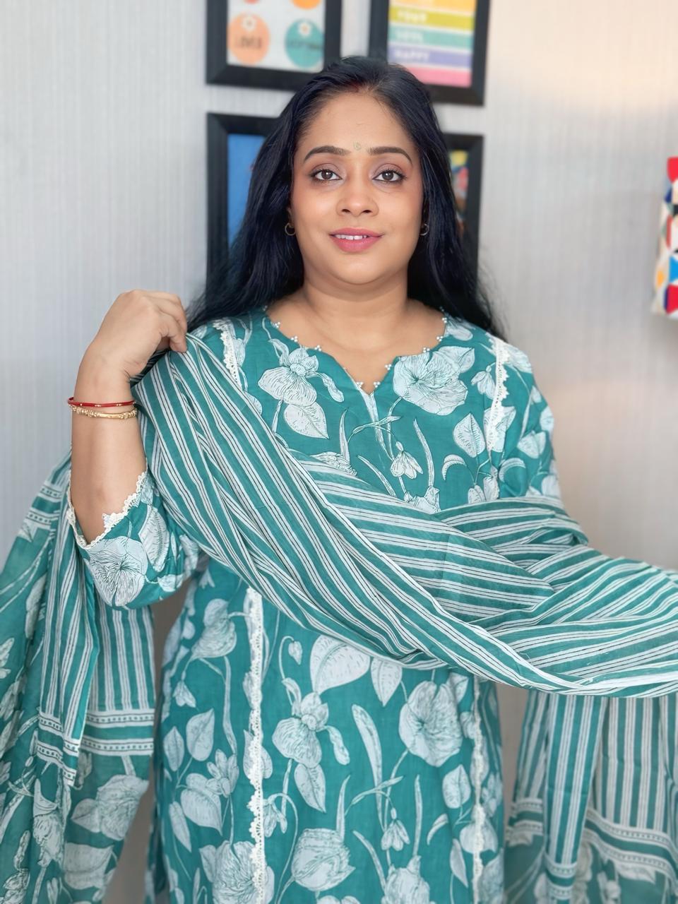 Sukoon Green Suit Set