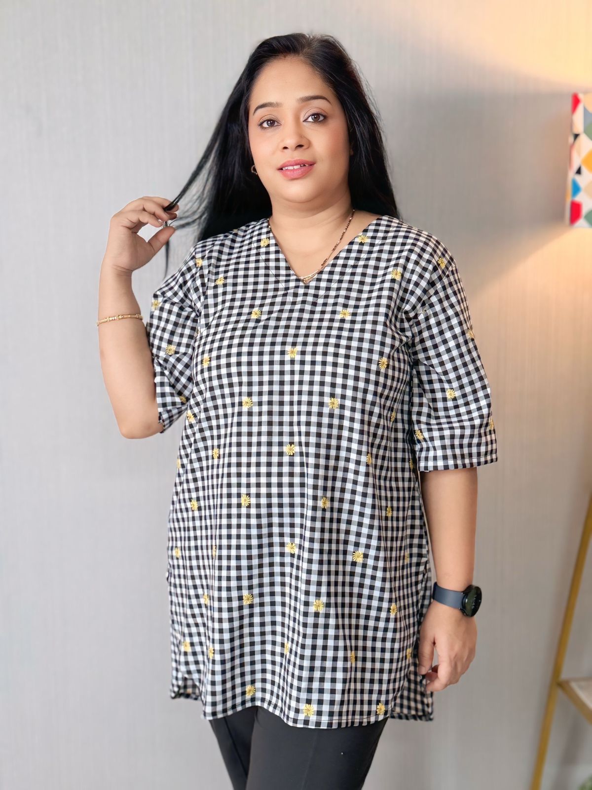 Black Hip Covering Tunics