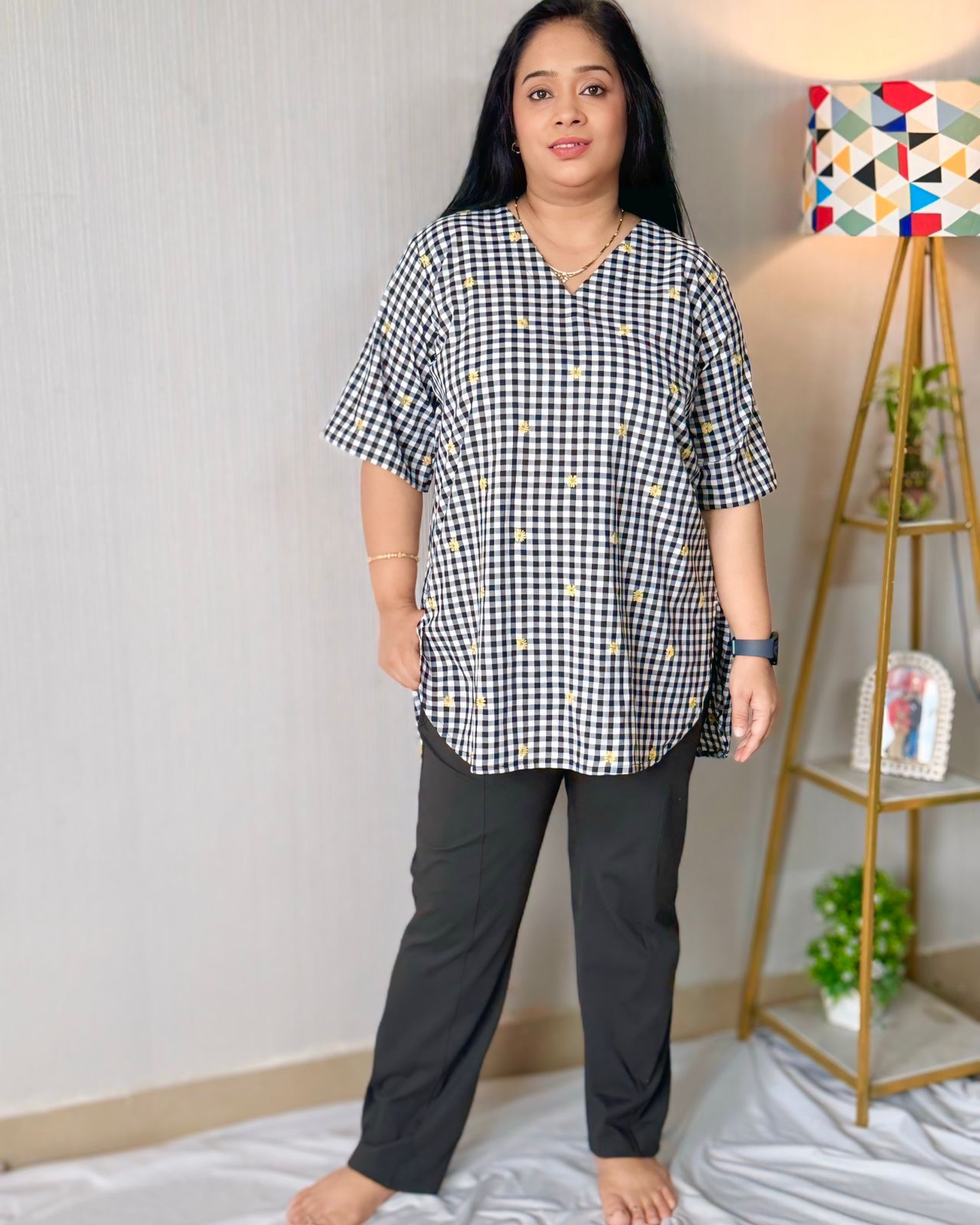 Black Hip Covering Tunics