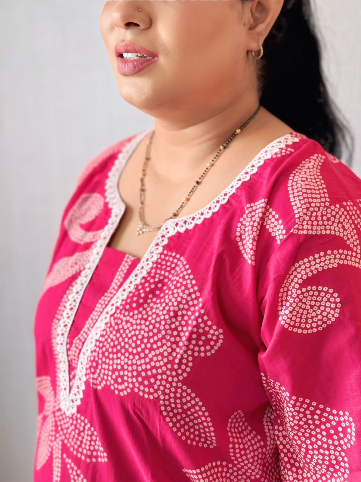 Daily wear Red Printed Kurta