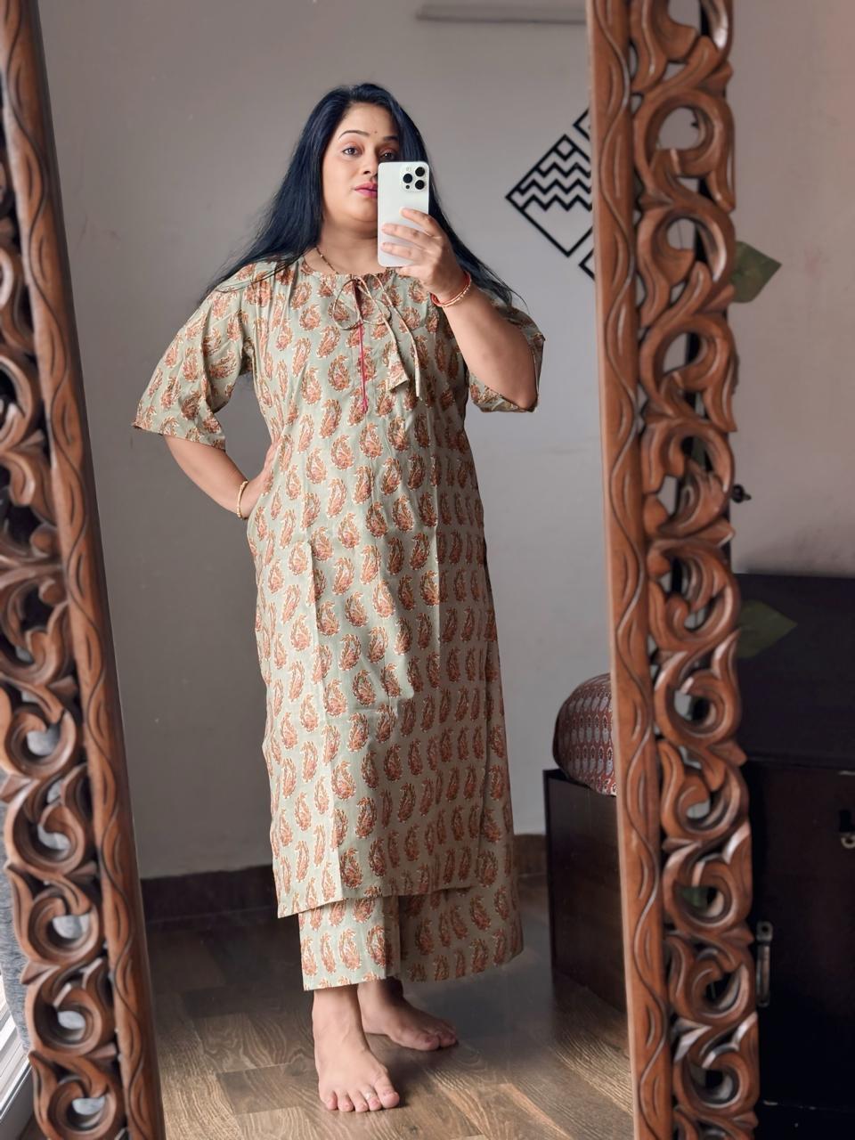 Pista Green Kurta Set