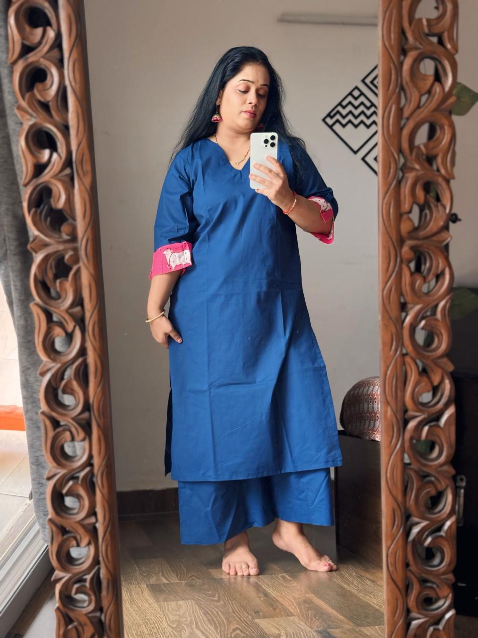 Emerald Blue Kurta Set