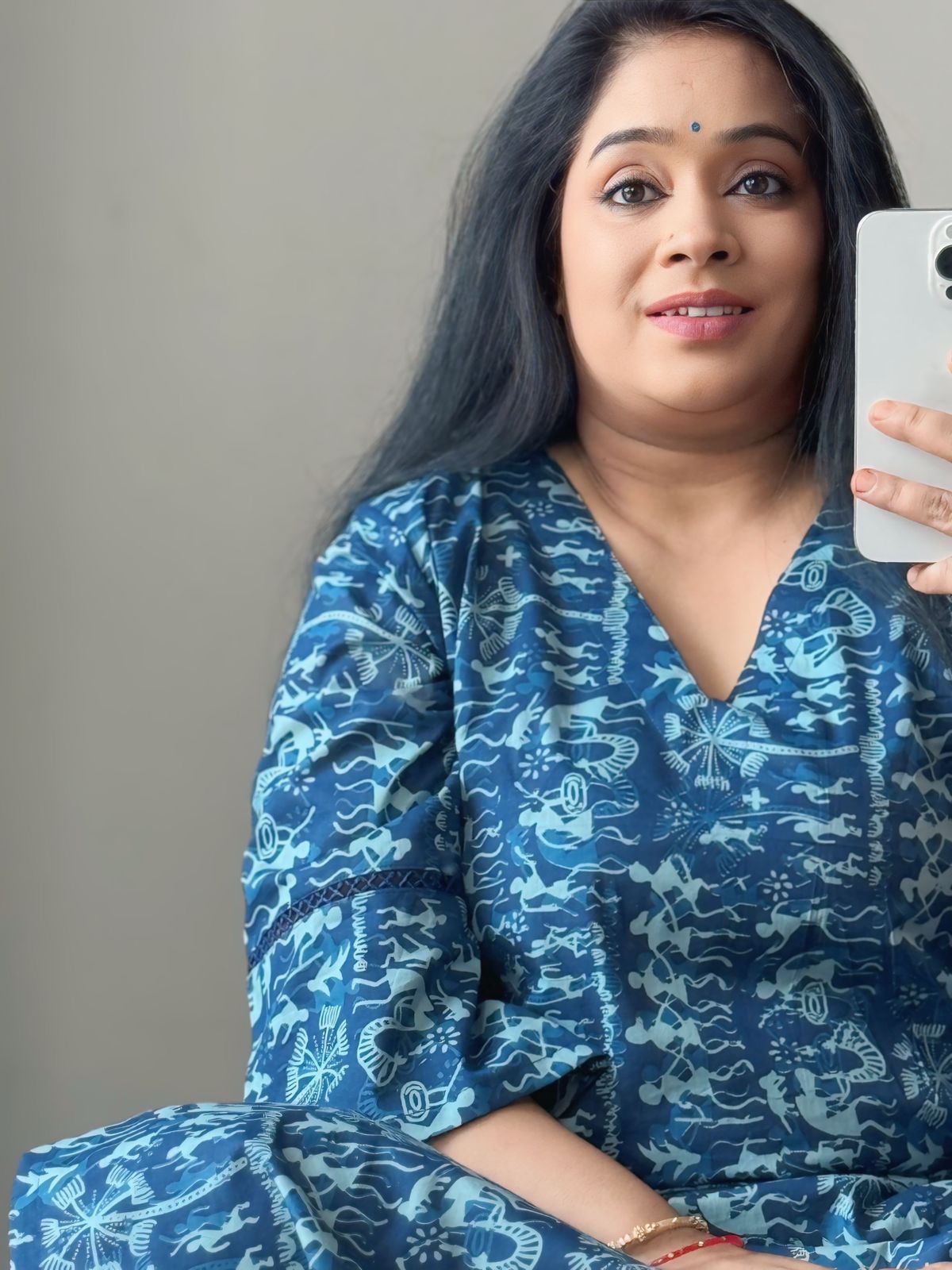 Blue Handblock Cotton Kurta – Everyday Comfort, Effortlessly Stylish