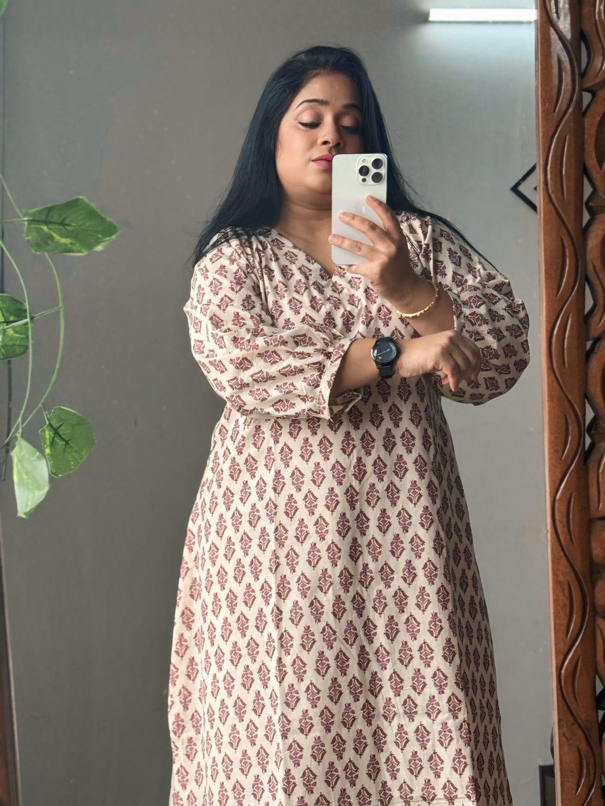 White A-Line Designer Kurta Set