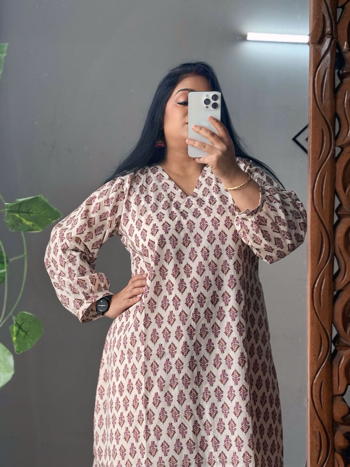 White A-Line Designer Kurta Set