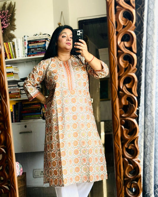 Hand block Printed Cotton Kurta