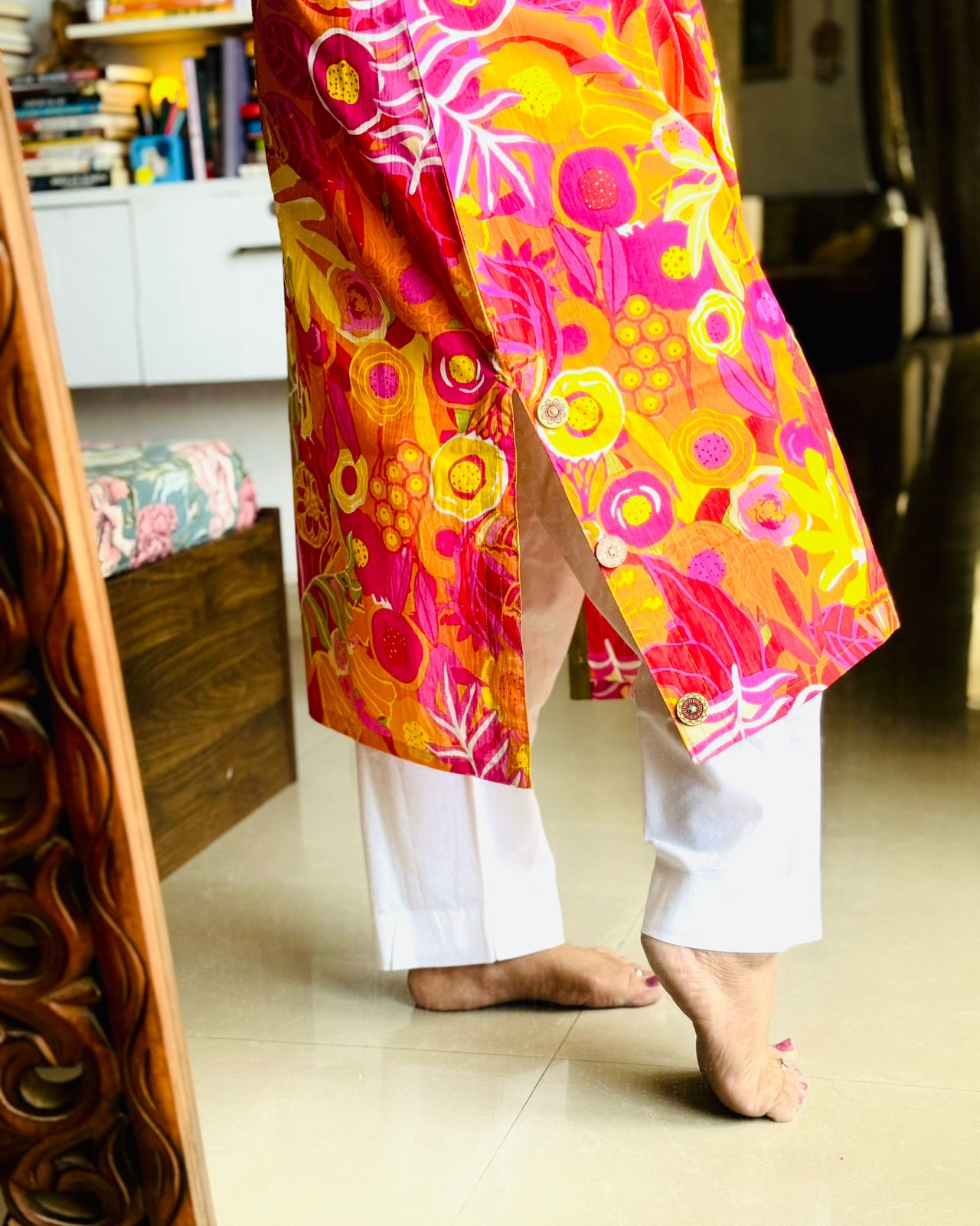 Tropical Floral A -Line Kurta