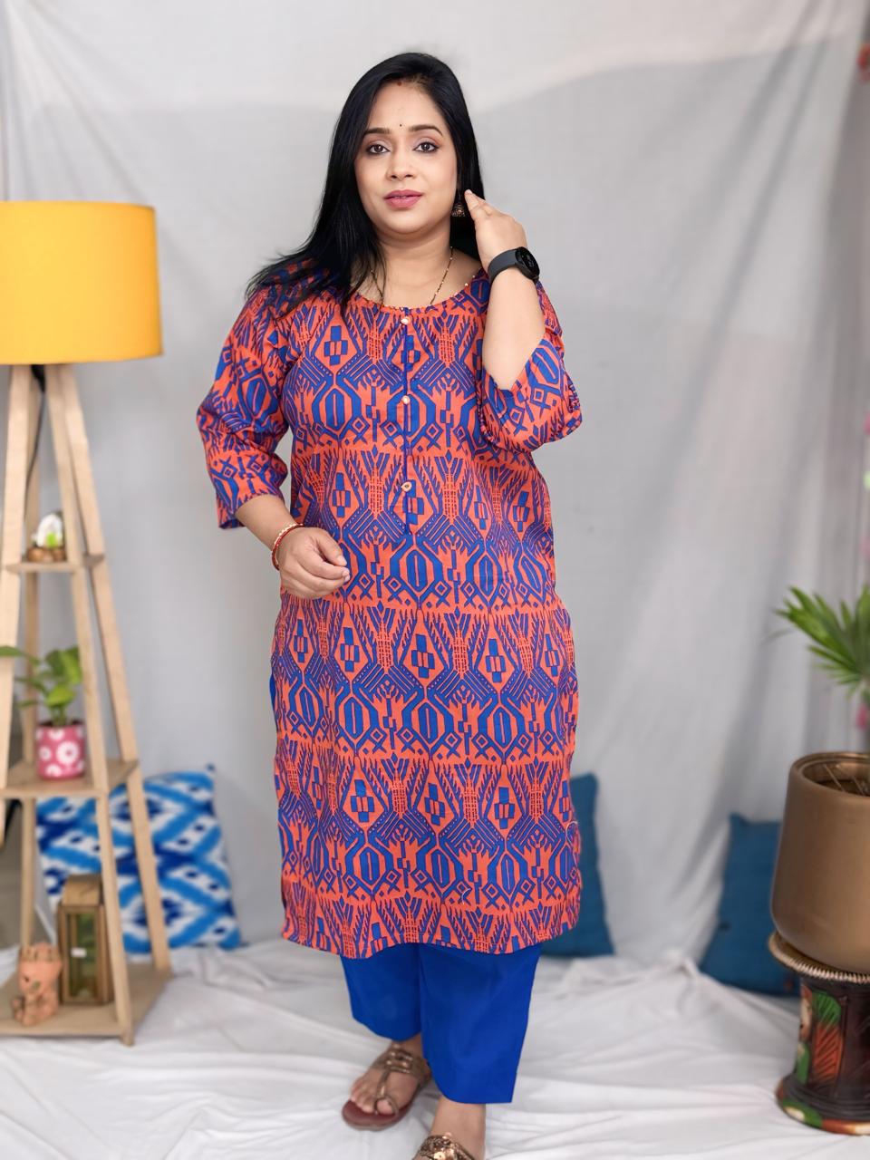 Kesari Mirrorwork Kurta Pant Set