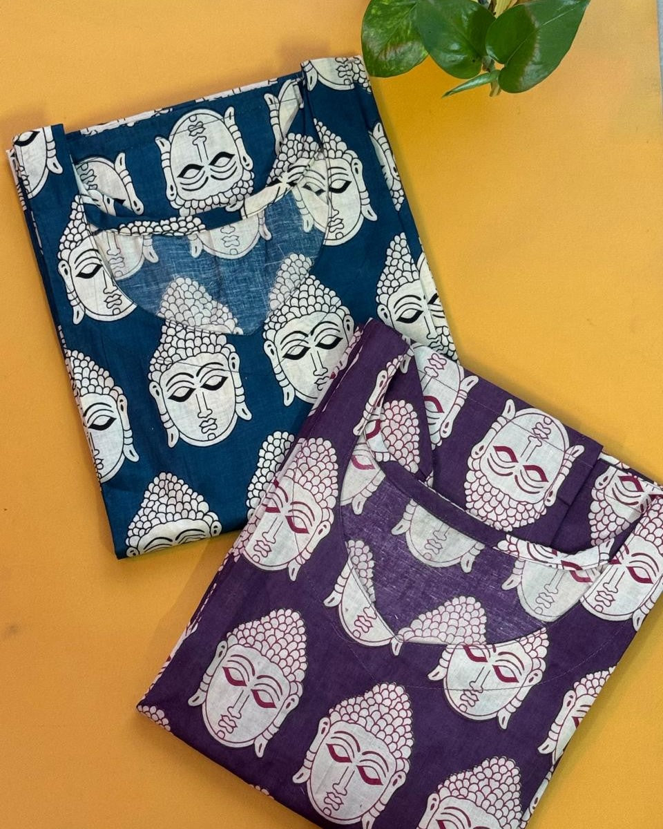 Buddha Motif Kalamkari Kurta