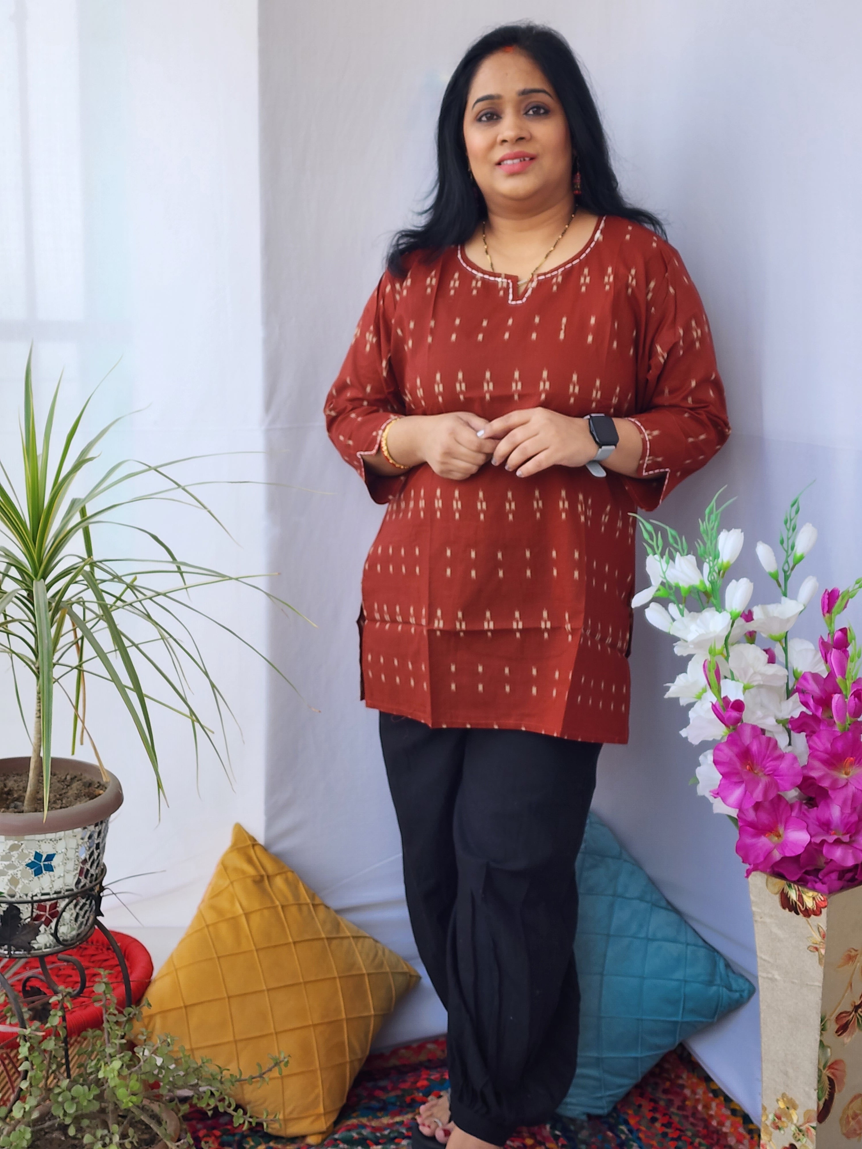 Ikkath Print Short Kurta