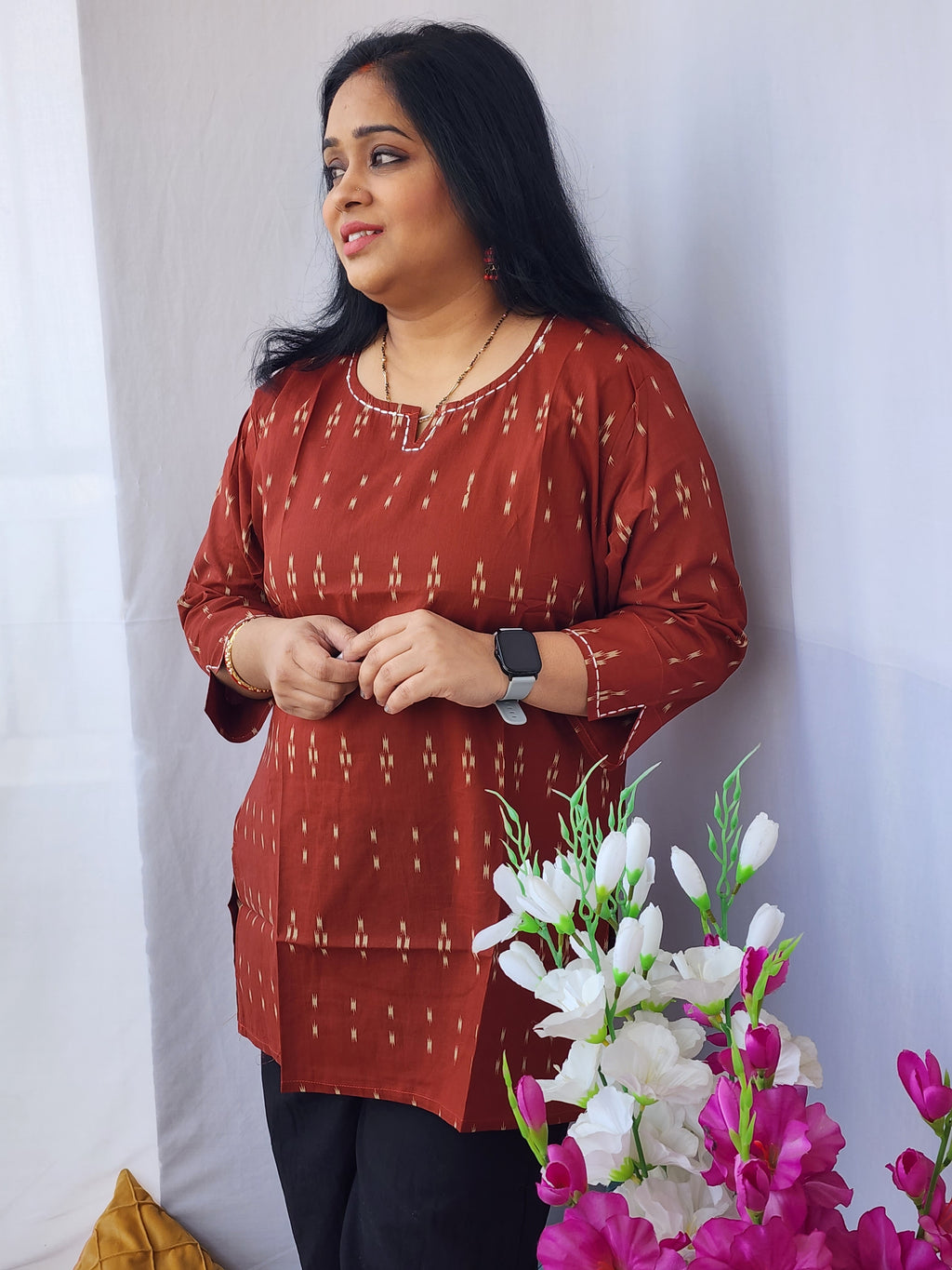Ikkath Print Short Kurta