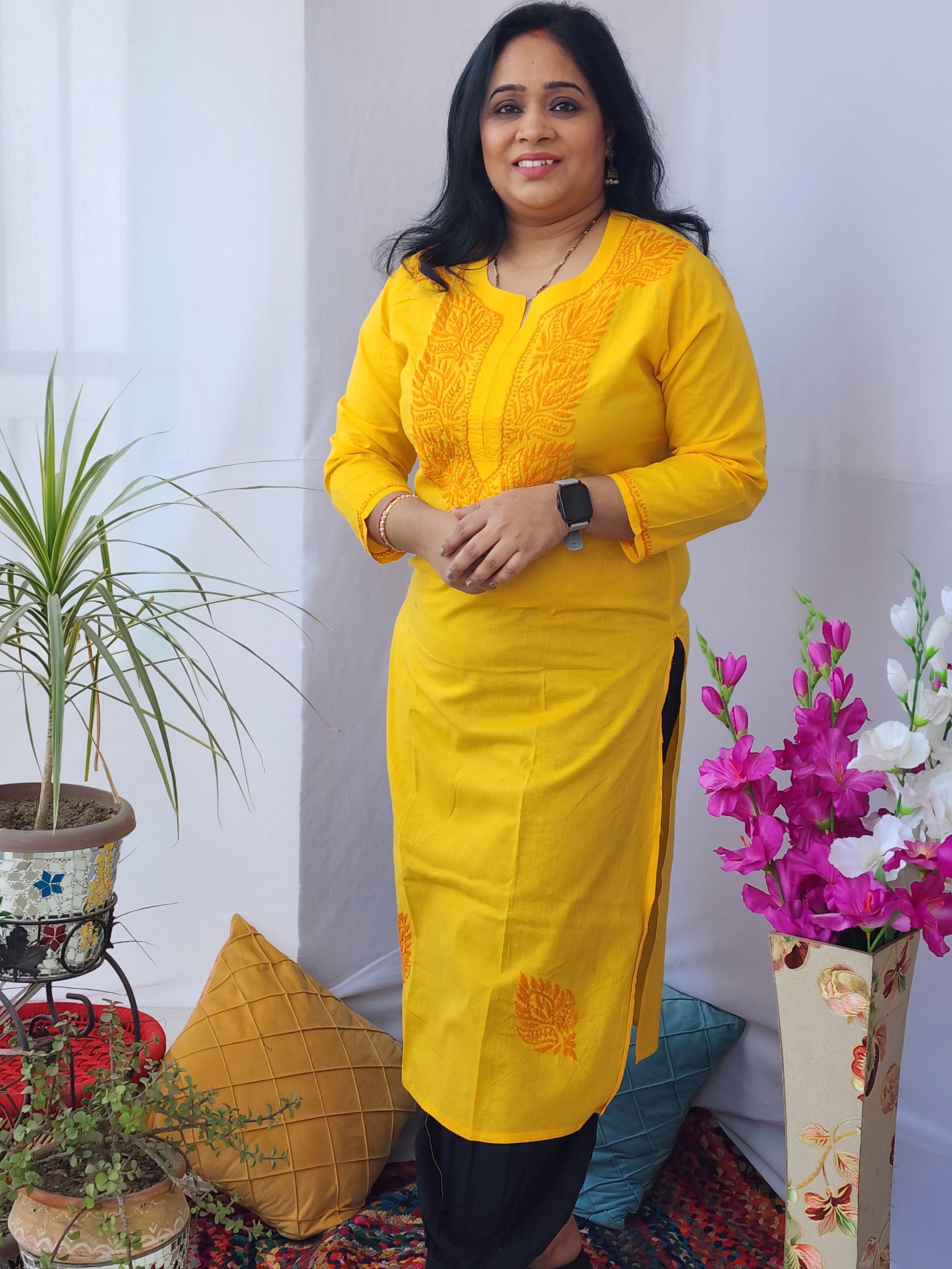 Chikankari Hand Embroidered Kurta