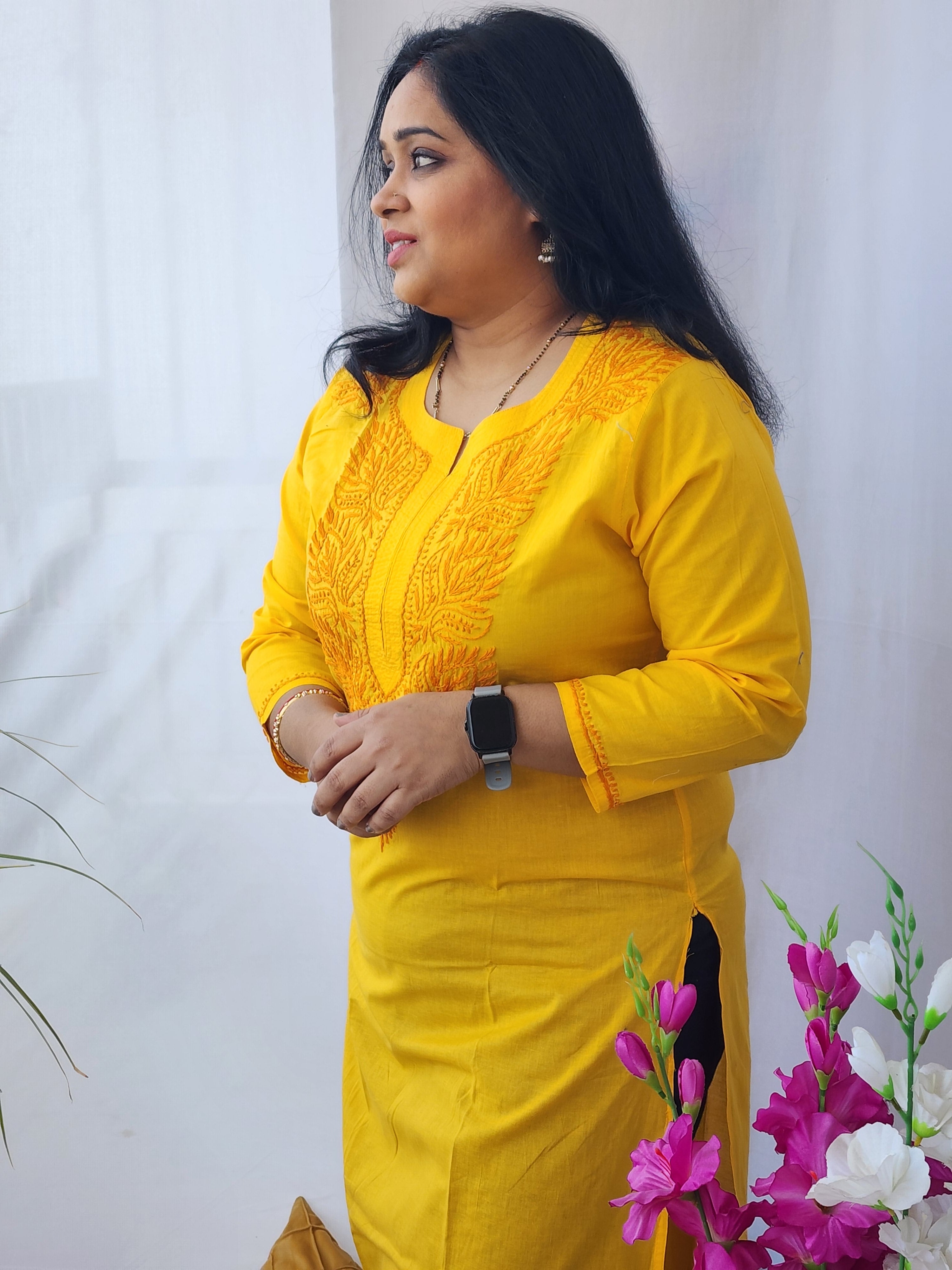 Chikankari Hand Embroidered Kurta